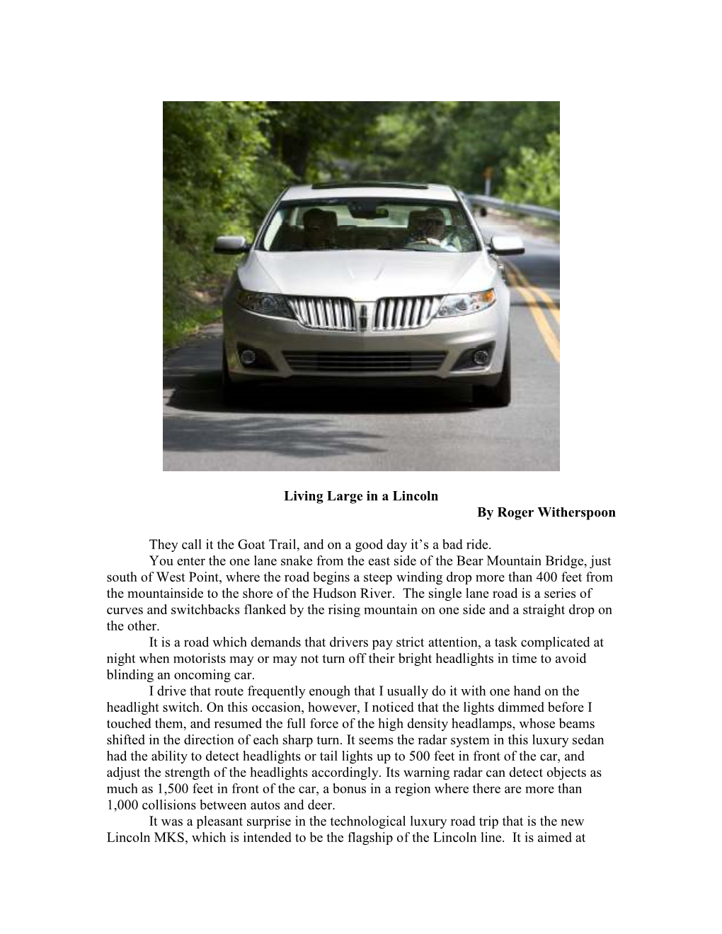 2009 Lincoln MKS AWD