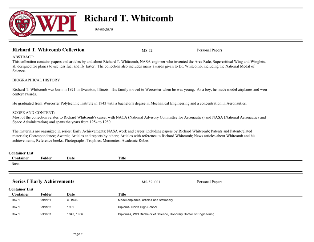 Richard T. Whitcomb