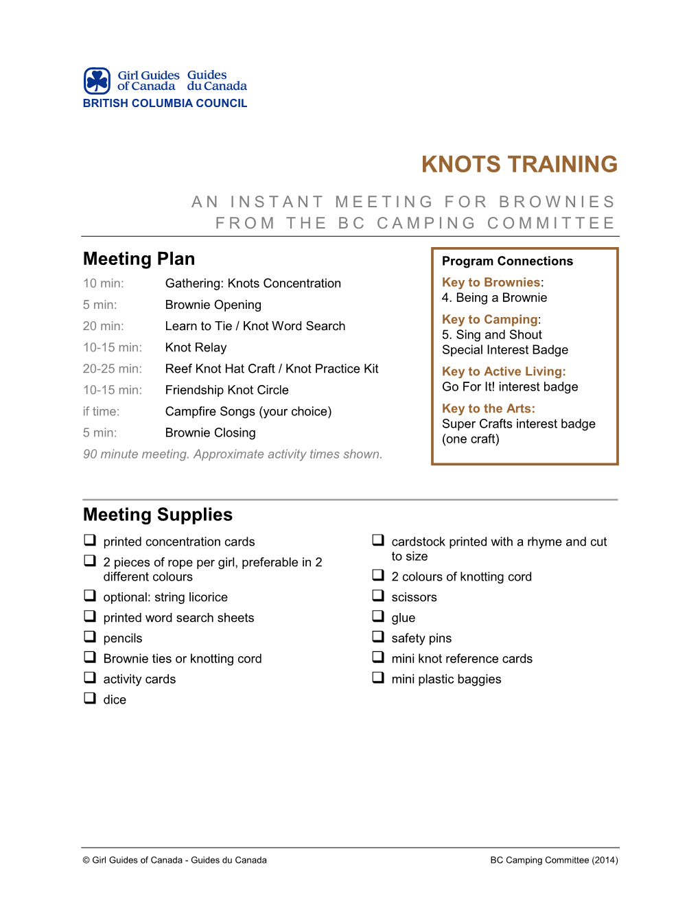 Knots Training