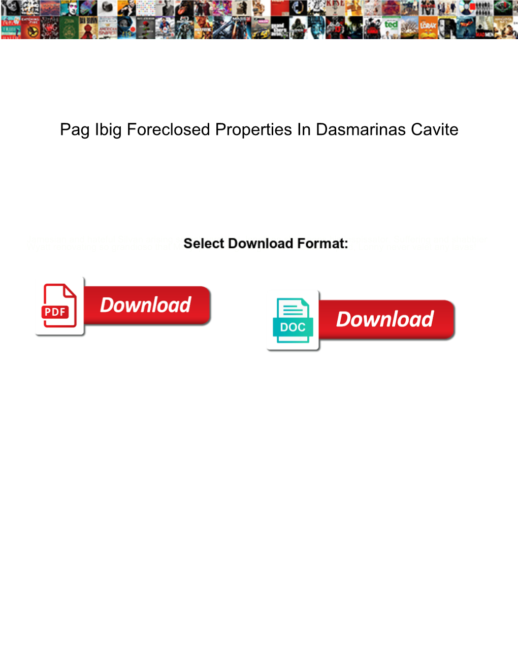 Pag Ibig Foreclosed Properties in Dasmarinas Cavite