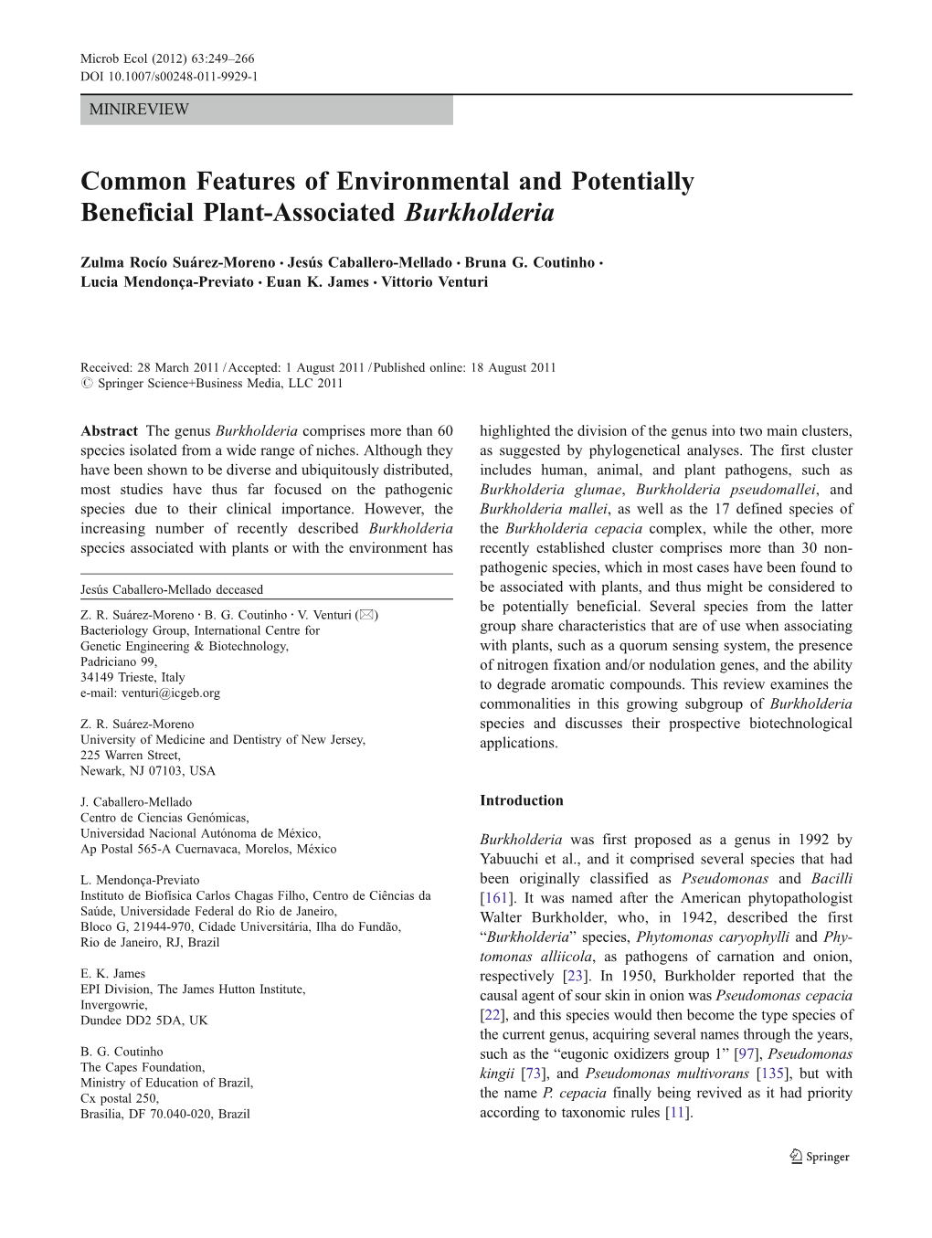 Common Features of Environmental and Potentially Beneficial Plant-Associated Burkholderia