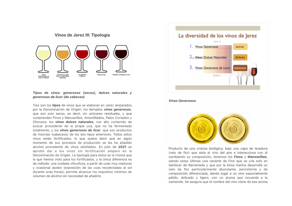 Vinos De Jerez III: Tipología