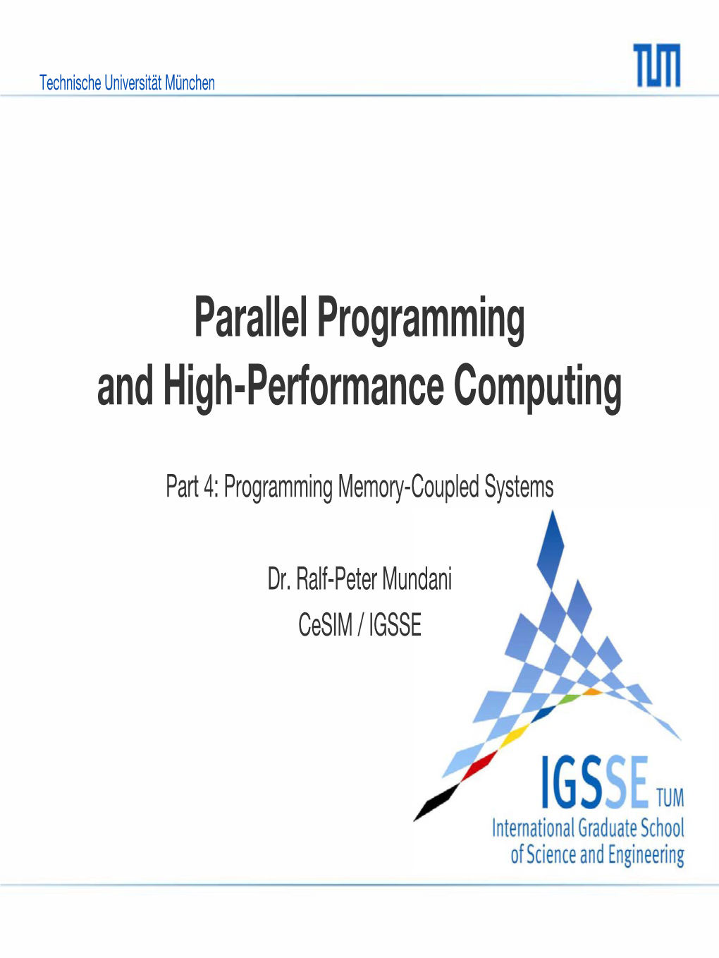 Parallel Programming and High-Performance Computing