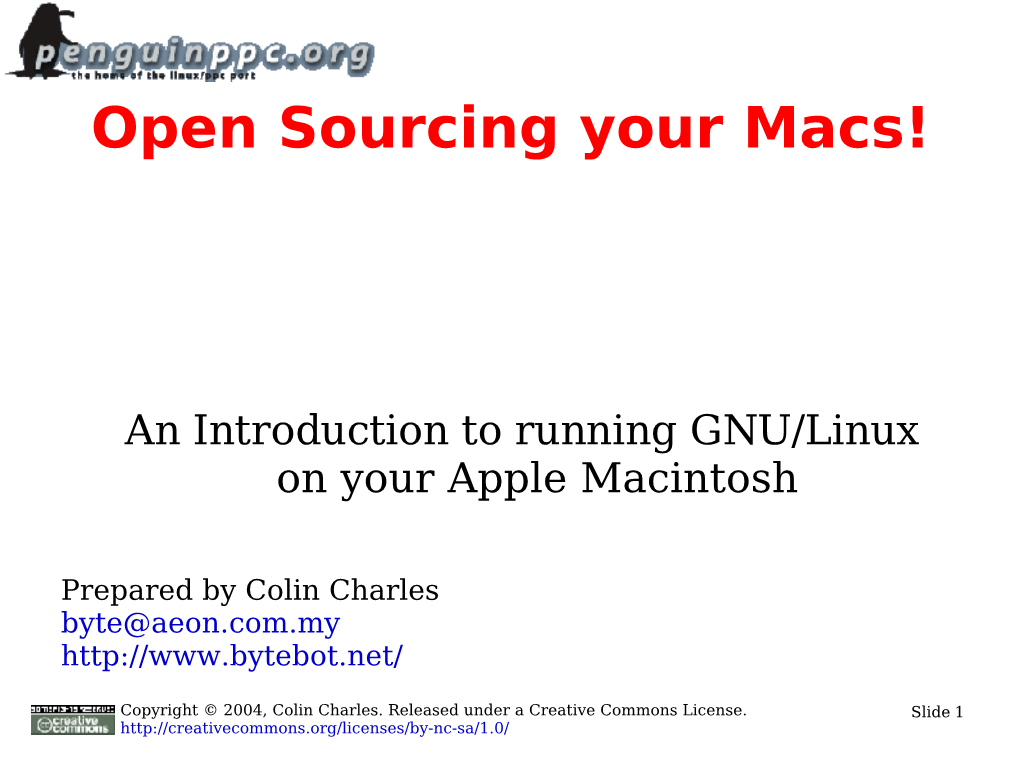 Open Sourcing Your Macs!