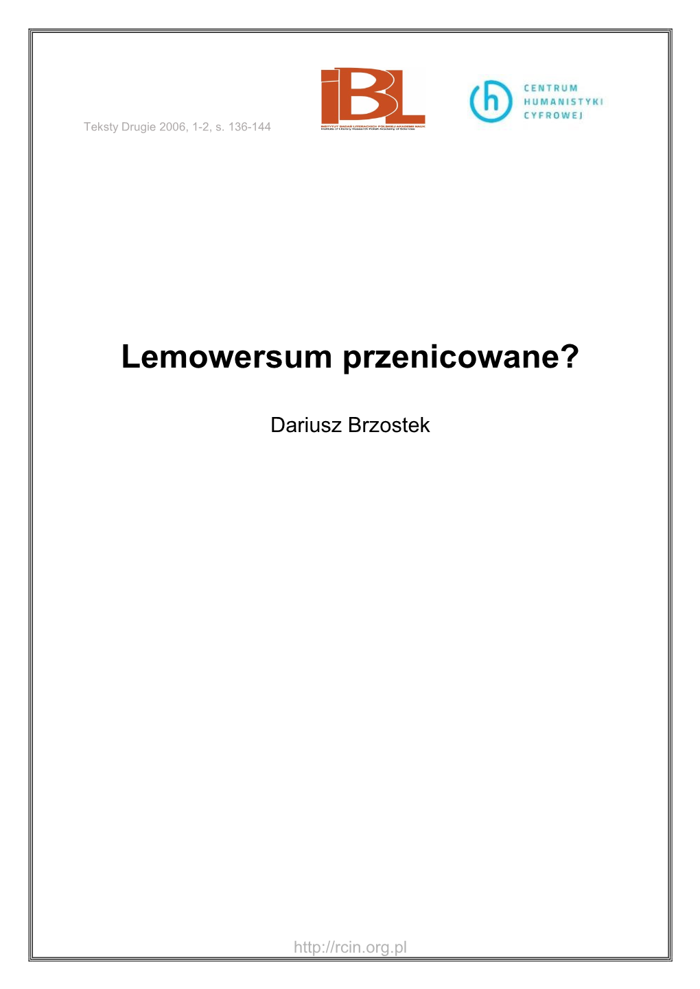 Lemowersum Przenicowane?