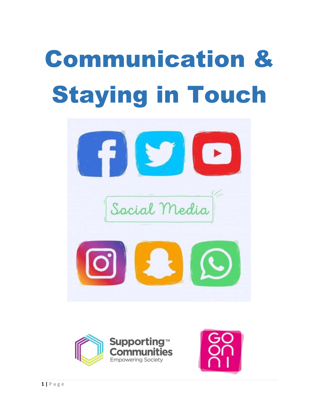 Communicating and Staying in Touch