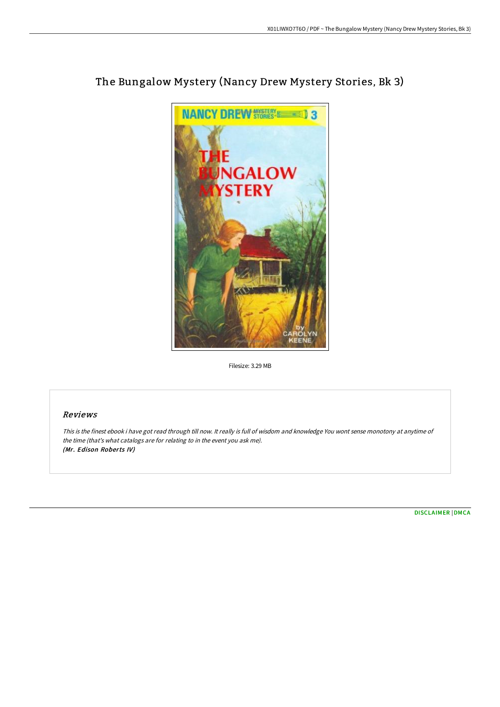 Read Ebook # the Bungalow Mystery (Nancy Drew Mystery Stories