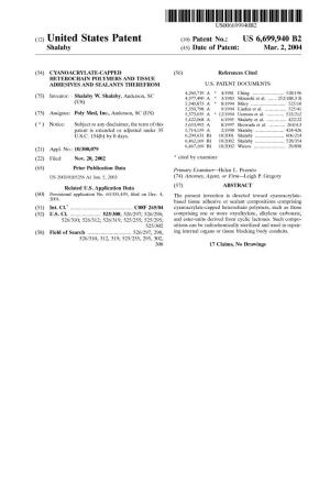 (12) United States Patent (10) Patent No.: US 6,699,940 B2 Shalaby (45) Date of Patent: Mar
