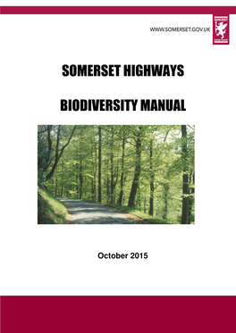 Somerset Highways Biodiversity Manual