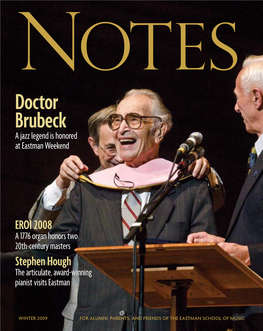 Doctor Brubeck a Jazz Legend Is Honored at Eastman Weekend
