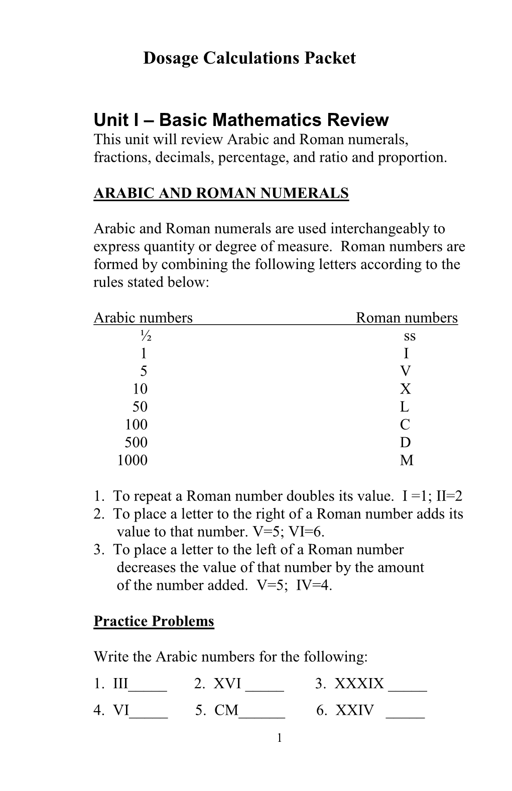 dosage-calculations-packet-unit-i-basic-mathematics-review-docslib