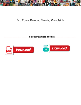 Eco Forest Bamboo Flooring Complaints