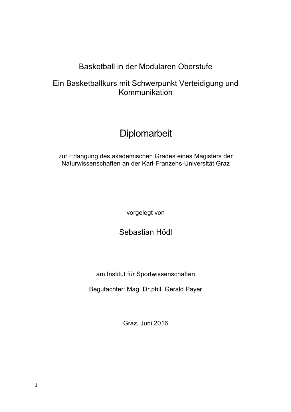 Diplomarbeit