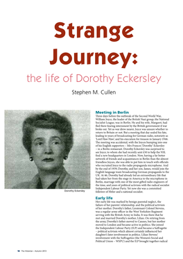 The Life of Dorothy Eckersley Stephen M
