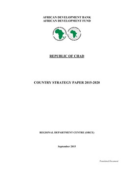 Republic of Chad Country Strategy Paper 2015-2020