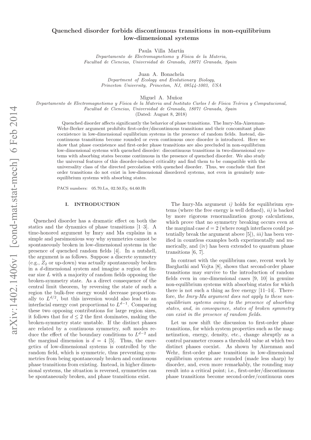 Quenched Disorder Forbids Discontinuous Transitions in Nonequilibrium Low-Dimensional Systems