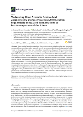 Modulating Wine Aromatic Amino Acid Catabolites by Using Torulaspora Delbrueckii in Sequentially Inoculated Fermentations Or Saccharomyces Cerevisiae Alone