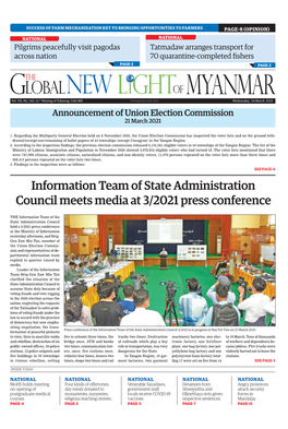 Information Team of State Administration Council Meets Media at 3/2021 Press Conference