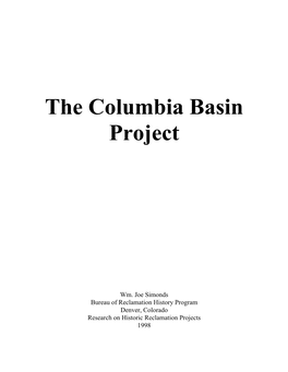 The Columbia Basin Project