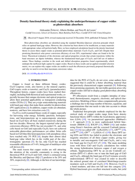 Density Functional Theory Study Explaining the Underperformance of Copper Oxides As Photovoltaic Absorbers