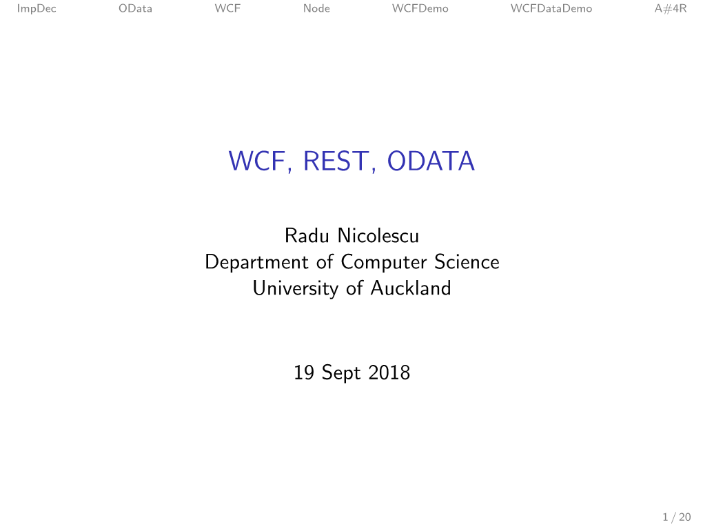 Wcf, Rest, Odata