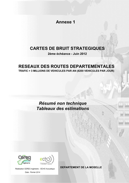 Cartes De Bruit Strategiques Reseaux Des Routes
