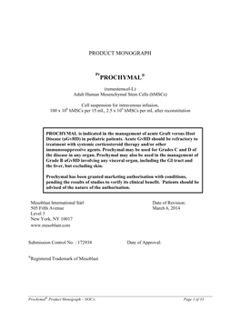 [Product Monograph Template