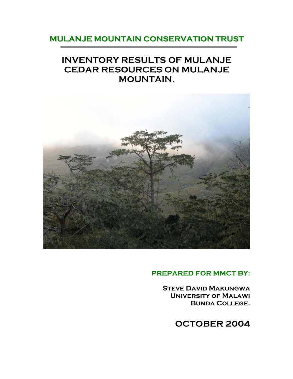 Mulanje Mountain Conservation Trust