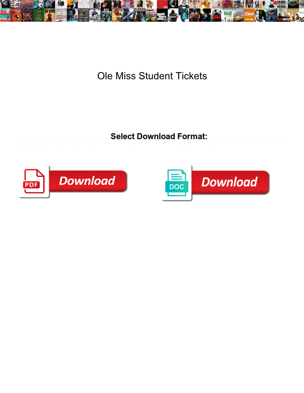 Ole Miss Student Tickets
