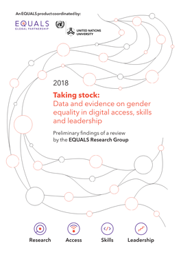 Taking Stock: Data and Evidence on Gender Equality in Digital Access, Skills and Leadership
