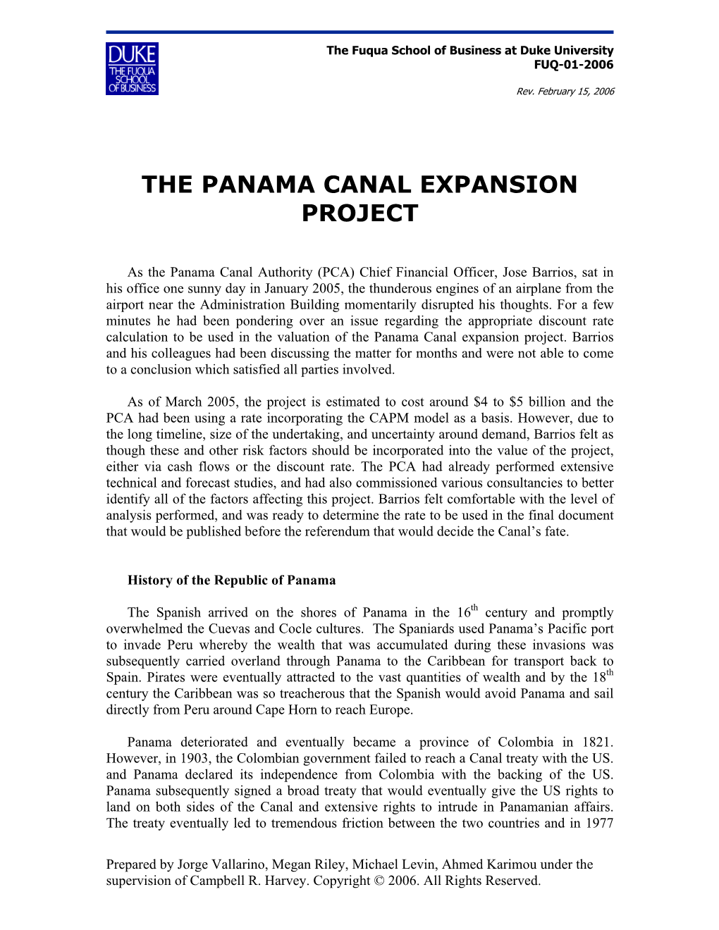 The Panama Canal Expansion Project