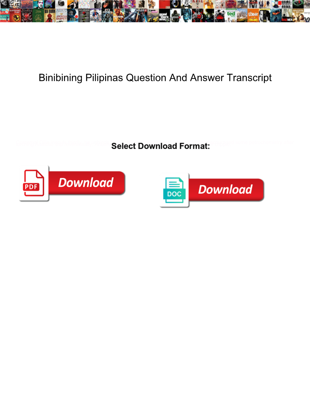 Binibining Pilipinas Question and Answer Transcript Stripped