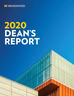 2020 Dean’S Report from the Dean