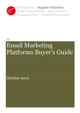 Email Marketing Platforms Buyer's Guide