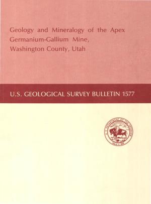 Geology and Mineralogy of the Ape.X Washington County, Utah