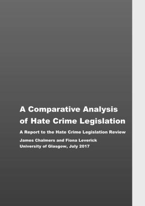 A Comparative Analysis of Hate Crime Legislation