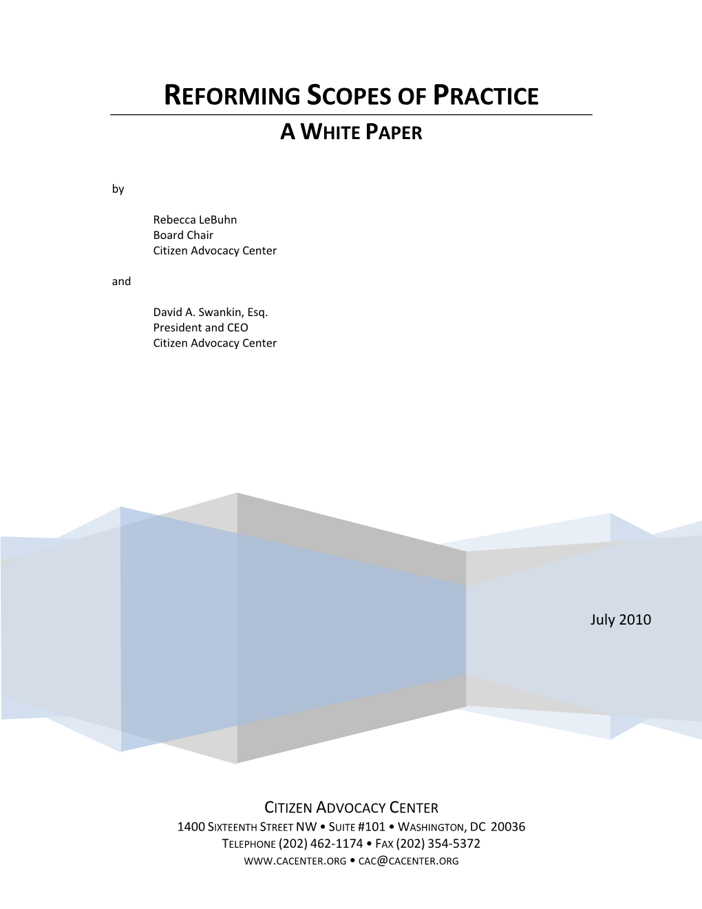 Reforming Scope of Practice