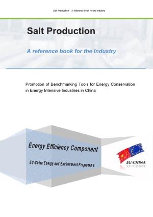 Salt Production – a Reference Book for the Industry