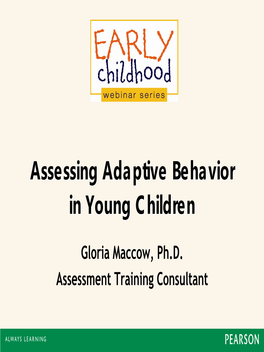 Assessing Adaptive Behavior in Young Children