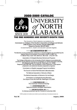 2008-09 Undergraduate Catalog