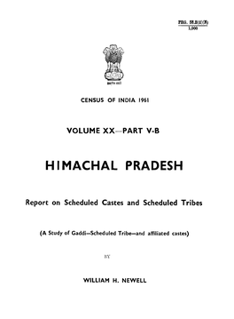 Report on Schedule Castes and Scheduled Tribes, Part V-B, Vol-XX
