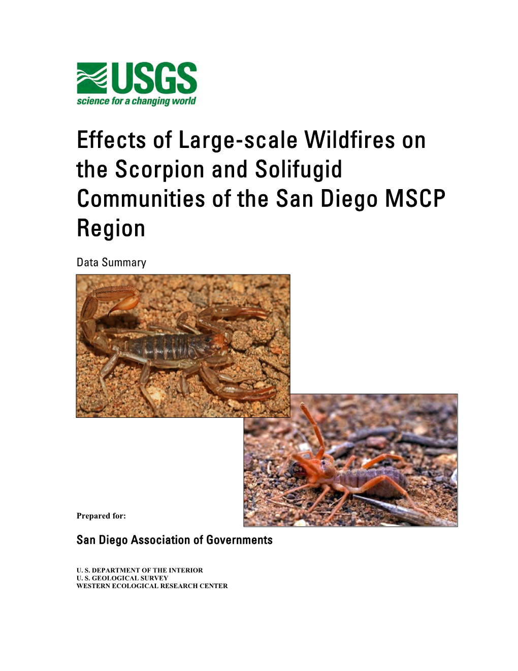 Effects of Large-Scale Wildfires on the Scorpion and Solifugid Communities of the San Diego MSCP Region