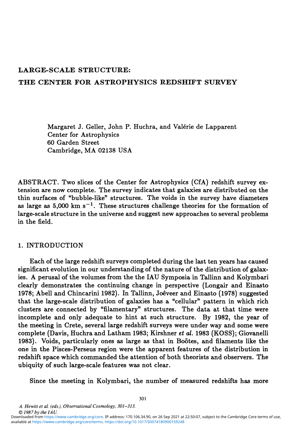 Large-Scale Structure