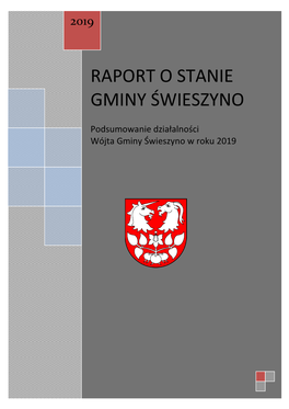 Raport O Stanie Gminy Świeszyno Za Rok 2019