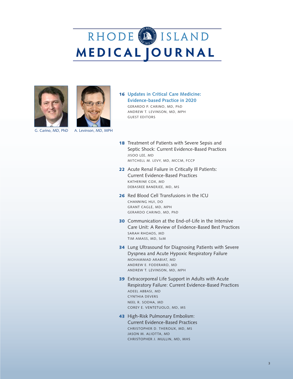 Medical Journal 16 Updates in Critical Care Medicine