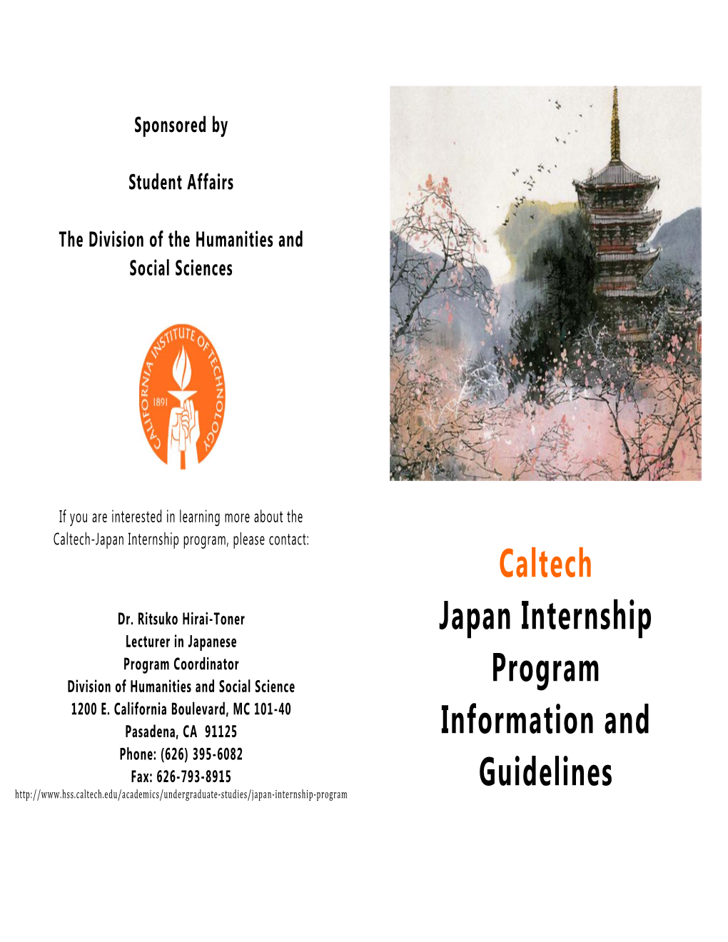 2018-Internship Info and Guidelines Brochure.Pub