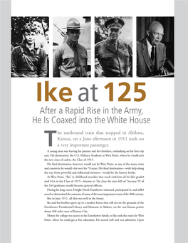 Ike at 125 After a Rapid Rise in the Army, He Is Coaxed Into the White House