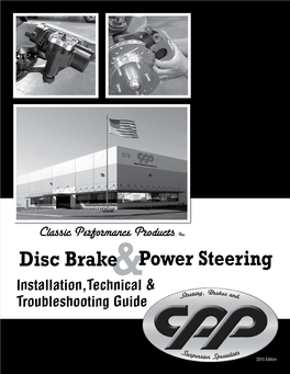 Disc Brake, Power Steering Installation and Technical Guide