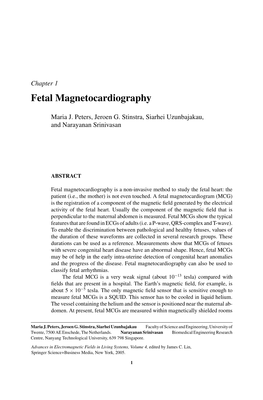 Fetal Magnetocardiography