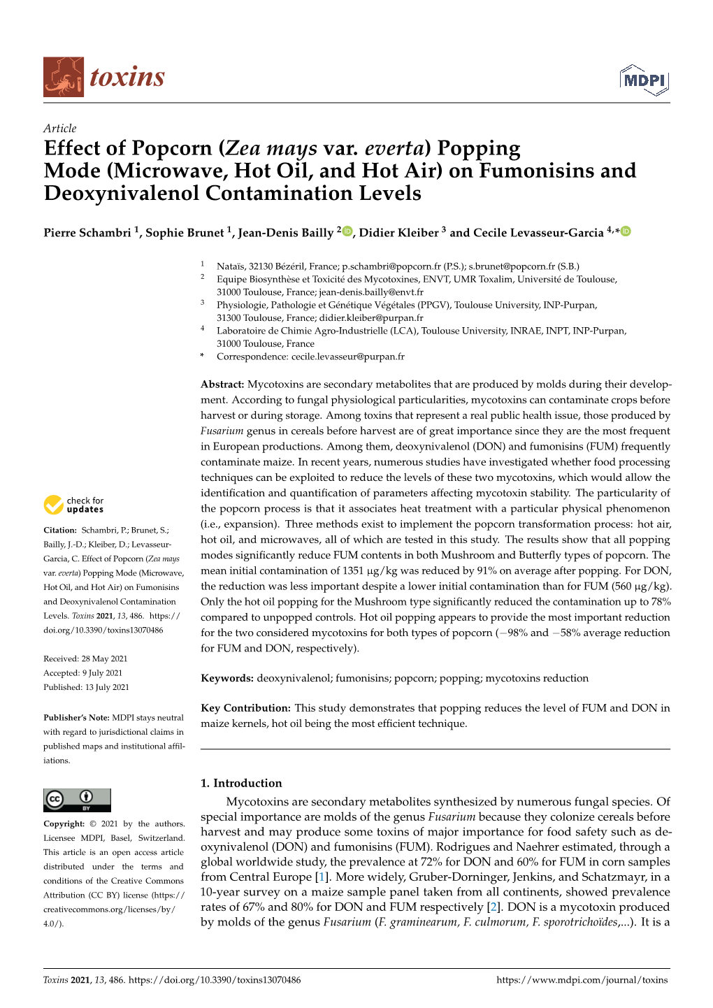 Effect of Popcorn (Zea Mays Var